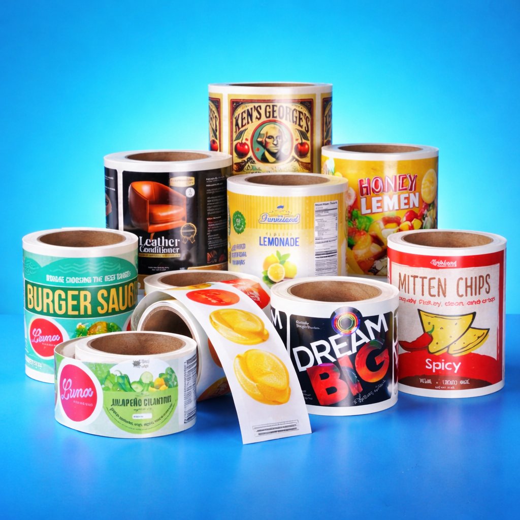 Home Premium custom roll labels and supermarket labels shipping nationwide from USA