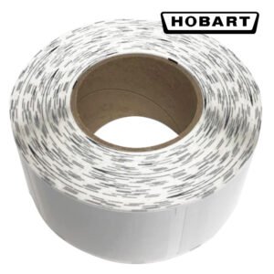 Hobart compatible model 3830 and 3850 scale labels with brand logo for Quantum and Ultima series.